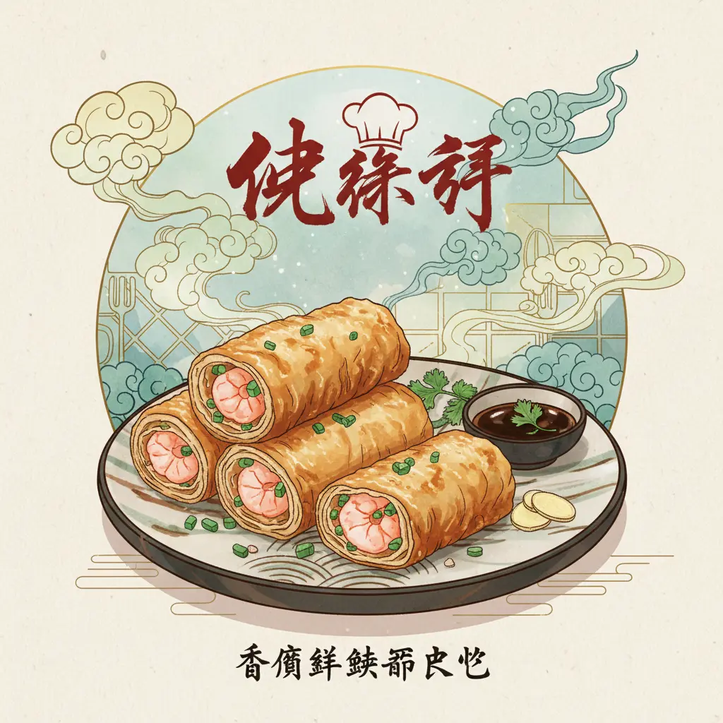 陳師傅 - 香煎鮮蝦腐皮卷